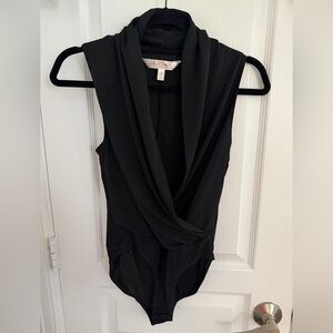 Marilyn Monroe Black Drape Bodysuit